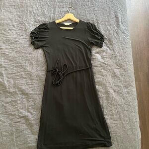 Boden Puff Sleeve Tie Waist Fit & Flare Dress